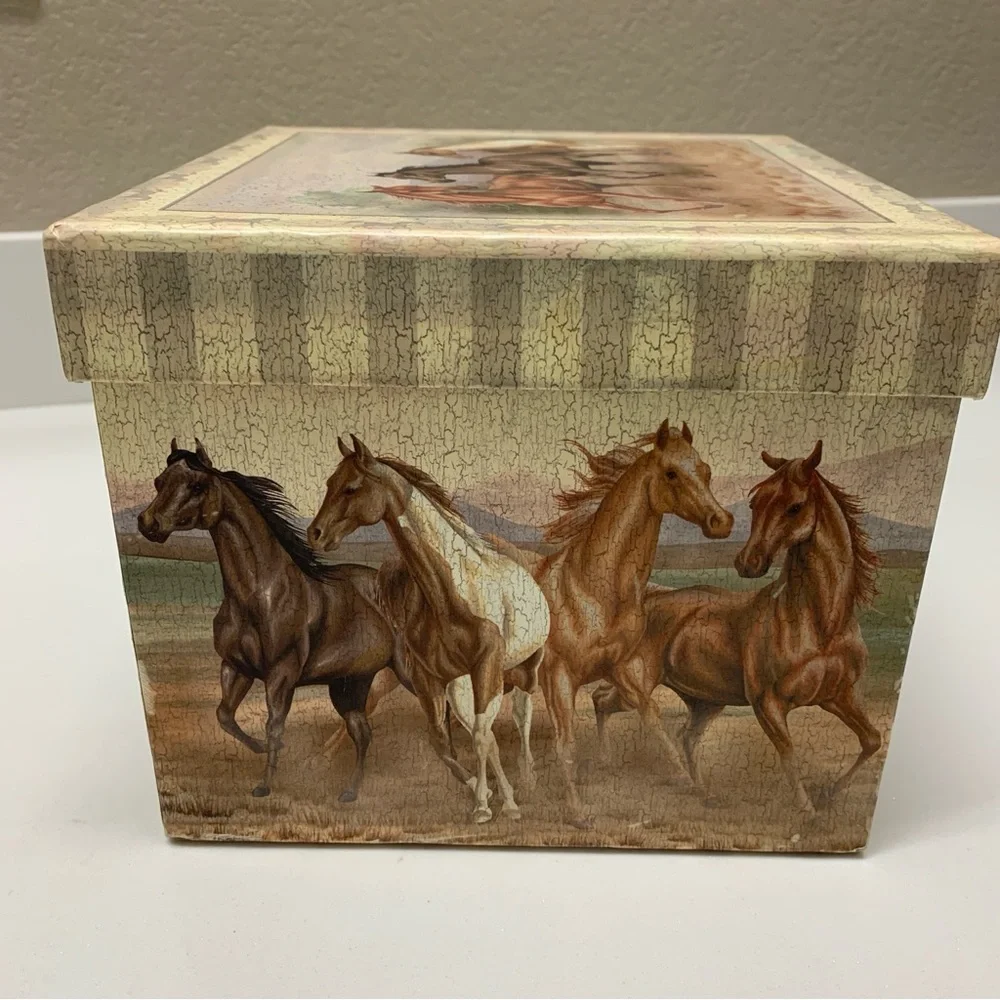 Wild Horses Jewelry Trinket Decorative Storage Box Set - Picture 5 of 14